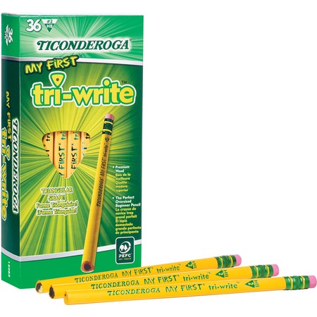 Wholesale Wood Pencils: Discounts on Ticonderoga Tri-Write Beginner No. 2 Pencils DIX13082