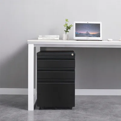 Keisher 3 - Drawer Mobile Lateral Filing Cabinet