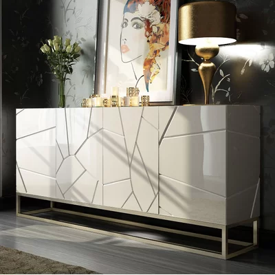 Saphire 74.8" Wide 2 Drawer Sideboard