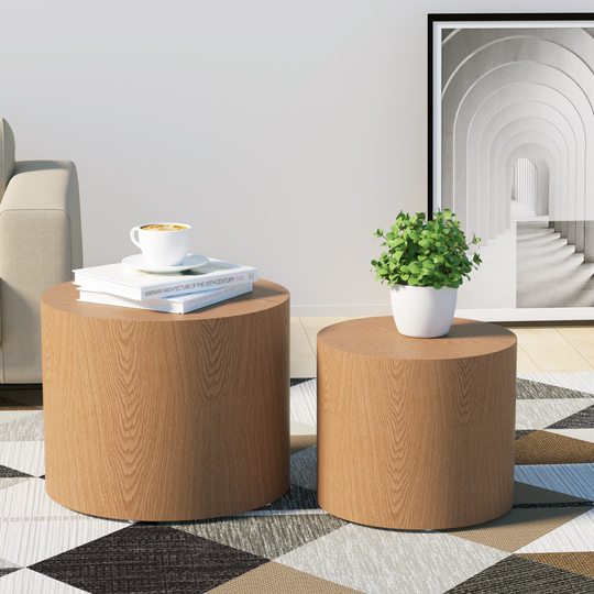 Walnut Side Table, Nesting Table, Set of 2