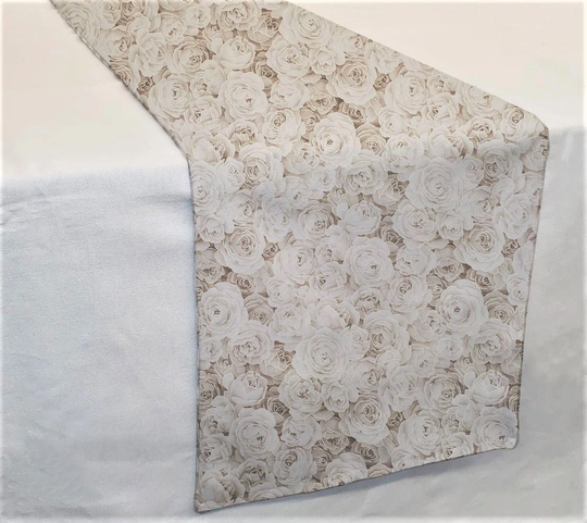 Enchanted Metallic Roses Table Runner