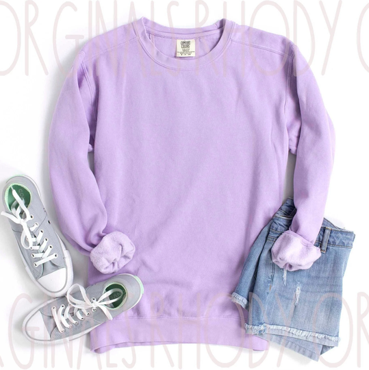 Comfort Colors Sweatshirt, Cozy Oversized Sweatshirt For Women, Fall 1566 Orchid Pepper