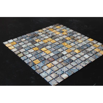12" x 12" Seashell Grid Mosaic Wall & Floor Tile