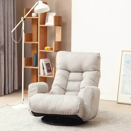 Adjustable Head and Waist, Game Chair, Lounge Chair in Living Room, 360 Degree Rotatable Sofa Chair, Deck chair