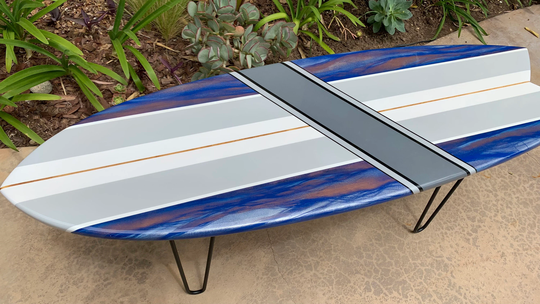 4Ft Abstract Surfboard Coffee Table