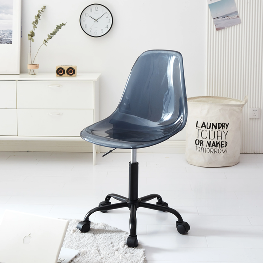 Urban Shop Armless Acrylic Rolling Adjustable Office Chair
