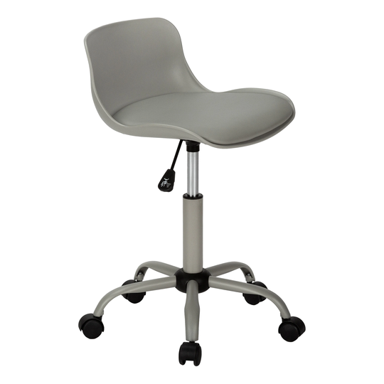 Office Chair, Adjustable Height, Swivel, Ergonomic, Computer Desk, Work, Juvenile, Metal, Pu Leather Look, Contemporary
