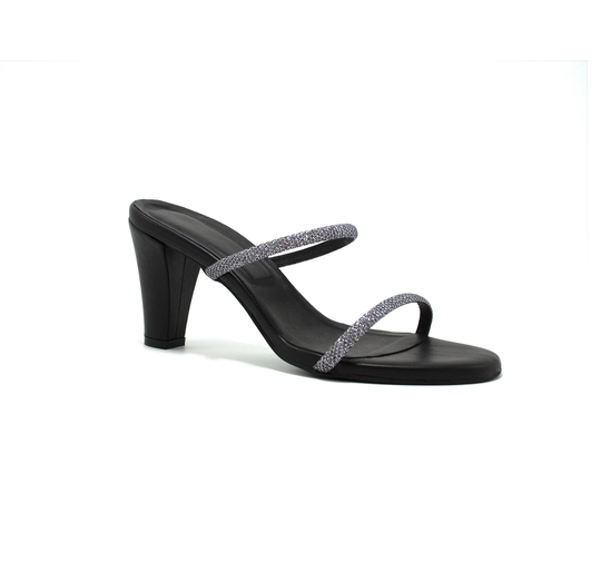 Heels Black, Block Heel Strappy Sandals, Rhinestone Sandals For Women, Heel Mules Women, Black Sandals, Heels Prom