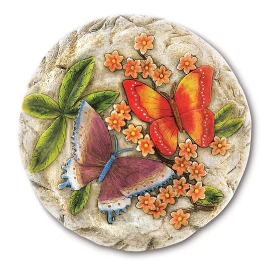 Butterfly Decorative Cement Garden Stone - Multi-Color