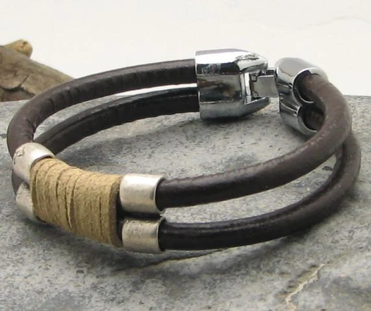 Leather Bracelet, Valentines Day Gift For Boyfriend, Men's Bracelet Leather, Mens Gift Husband, Boyfriend Gift, Dad