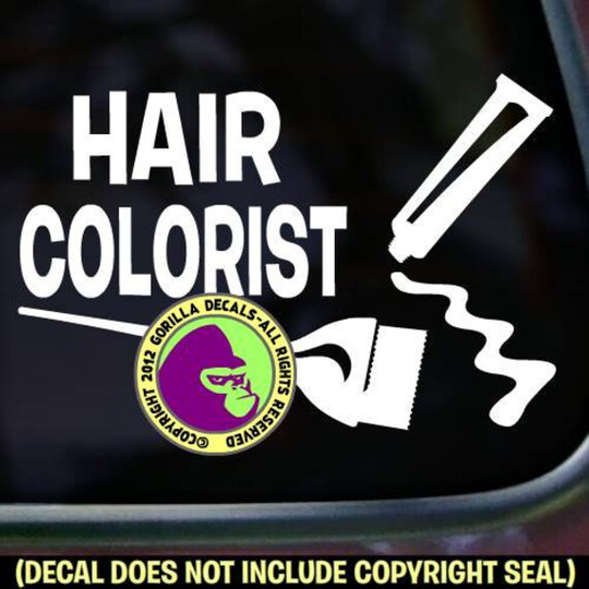 Hair Colorist Color Hairdresser Stylist Salon Vinyl Decal Sticker