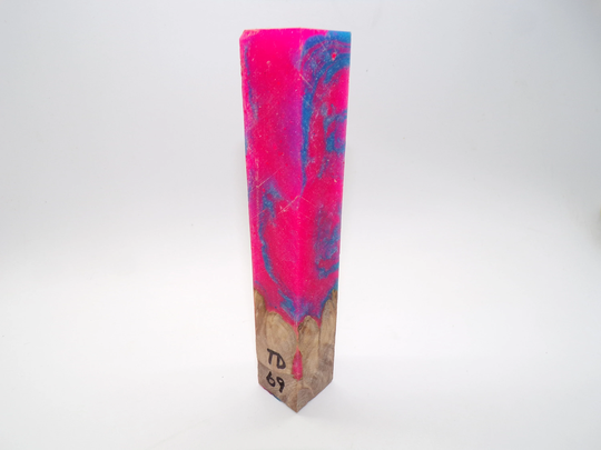 Hybrid, Diamond Painting Pen, Red, Blue, Sparkle, Swirl, Burl Wood, Drill Handturned, Alumilite
