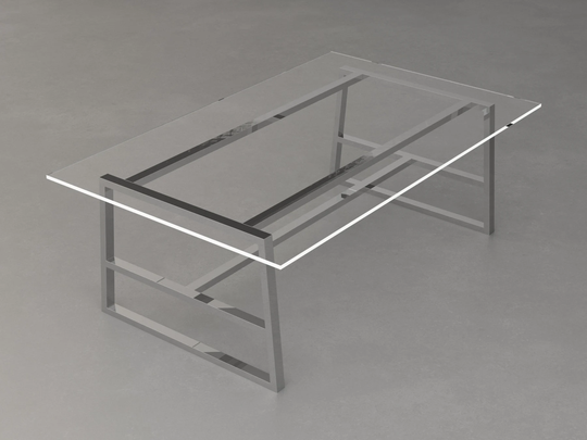 Modern Stainless Steel Coffee Table Base | Occasioanal For Glass, Wood & Marble Dogu 42