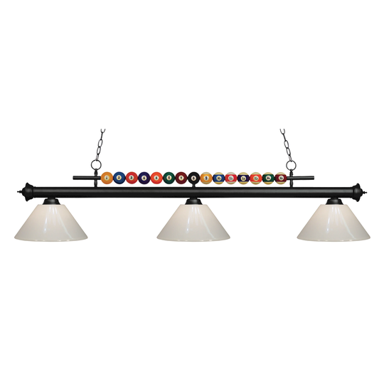 Avery Home Lighting Shark 3-light Island/Billiard White-finished Light - White - Matte Black