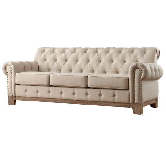 Greenwich Tufted Scroll Arm Nailhead Chesterfield Sofa by iNSPIRE Q Artisan