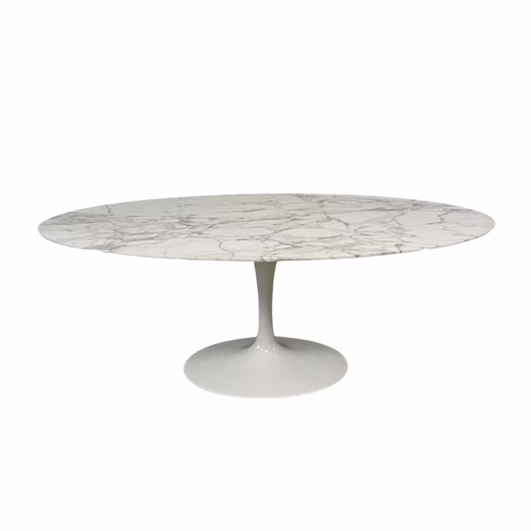 Vintage Knoll Eero Saarinen Oval Table ~ 78" Wide Top Tulip Base Excellent Condition Mid Century