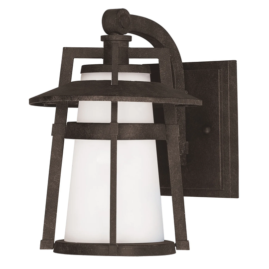 Maxim Calistoga Die Cast Aluminum Satin White Shade 1-light Outdoor Wall Mount Light