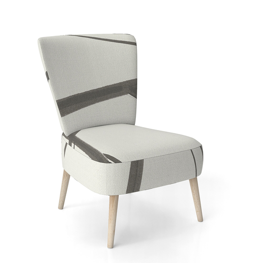 Designart 'Minimalist Black and White III' Upholstered Transitional Accent Chair