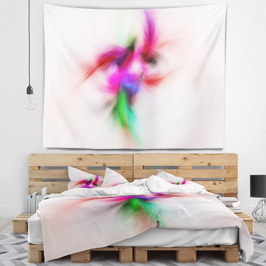 Designart 'Colorful Electromagnetic Field' Abstract Wall Tapestry