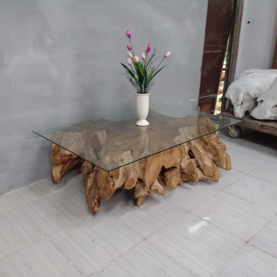 Rectangular - Teak Root Coffee Table Driftwood Wood Live Edge