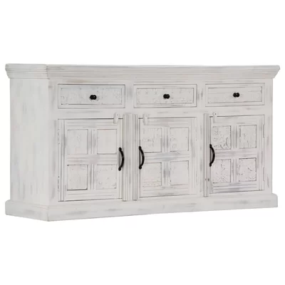 Flippen 55.12" Wide 3 Drawer Mango Wood Sideboard