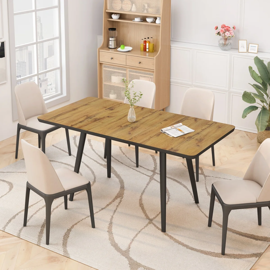 Casual Functional Rectangular Dining Extension Table Kitchen Table for Kitchen Dining Room, Chairs Not Included