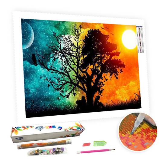 5D Diy Square Round Diamond Painting Kit Full Drill-Four Seasons Tree-Diy By Number Rhinestone Pasted For Home Wall Decor