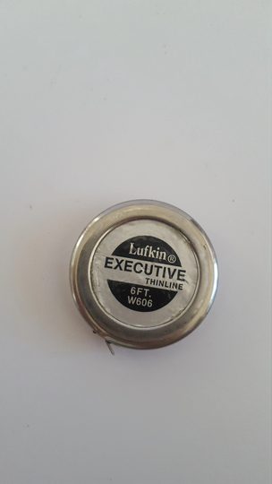 Vintage Circa 1960's Lufkin W606 6 Ft Yellow Tape Executive Measure, Pocket Style