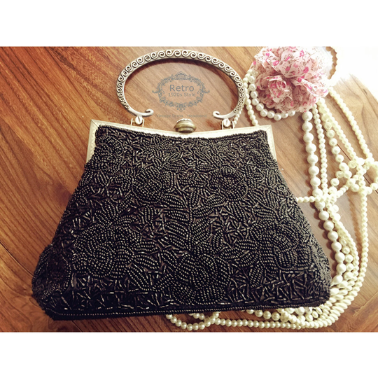 Gatsby Roaing 20S Beaded Shiny Sequins Wedding Clutch| Silver Beaded Bridal Purse| Bag| Bridesmaid Purse