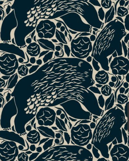 Marimekko Karhuemo, Linen Cotton Fabric, Sold By Rapport 34", 88cm, Finland