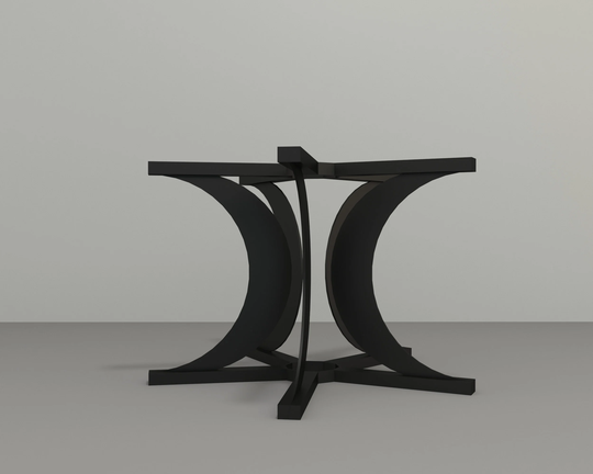Large Round Table, Gokturan Table Base, 28" H X 42" R Pedestal For