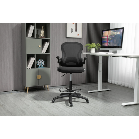 Mesh Swivel High Back Adjustable Height Ergonomic Office Chair with Footrest