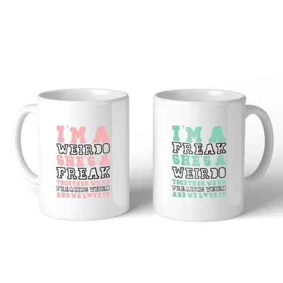 Imtiyaz Weirdo Freak BFF 2 Piece Coffee Mug Set