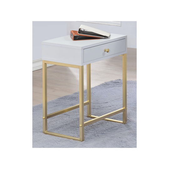 Side Table, Sofa Table Snack Table with 1 Drawer