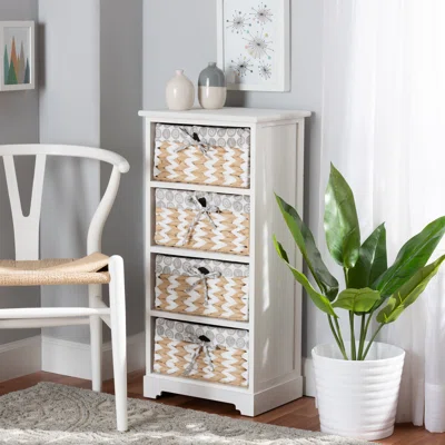 Amiria Modern Industrial 4 Drawer Storage Chest