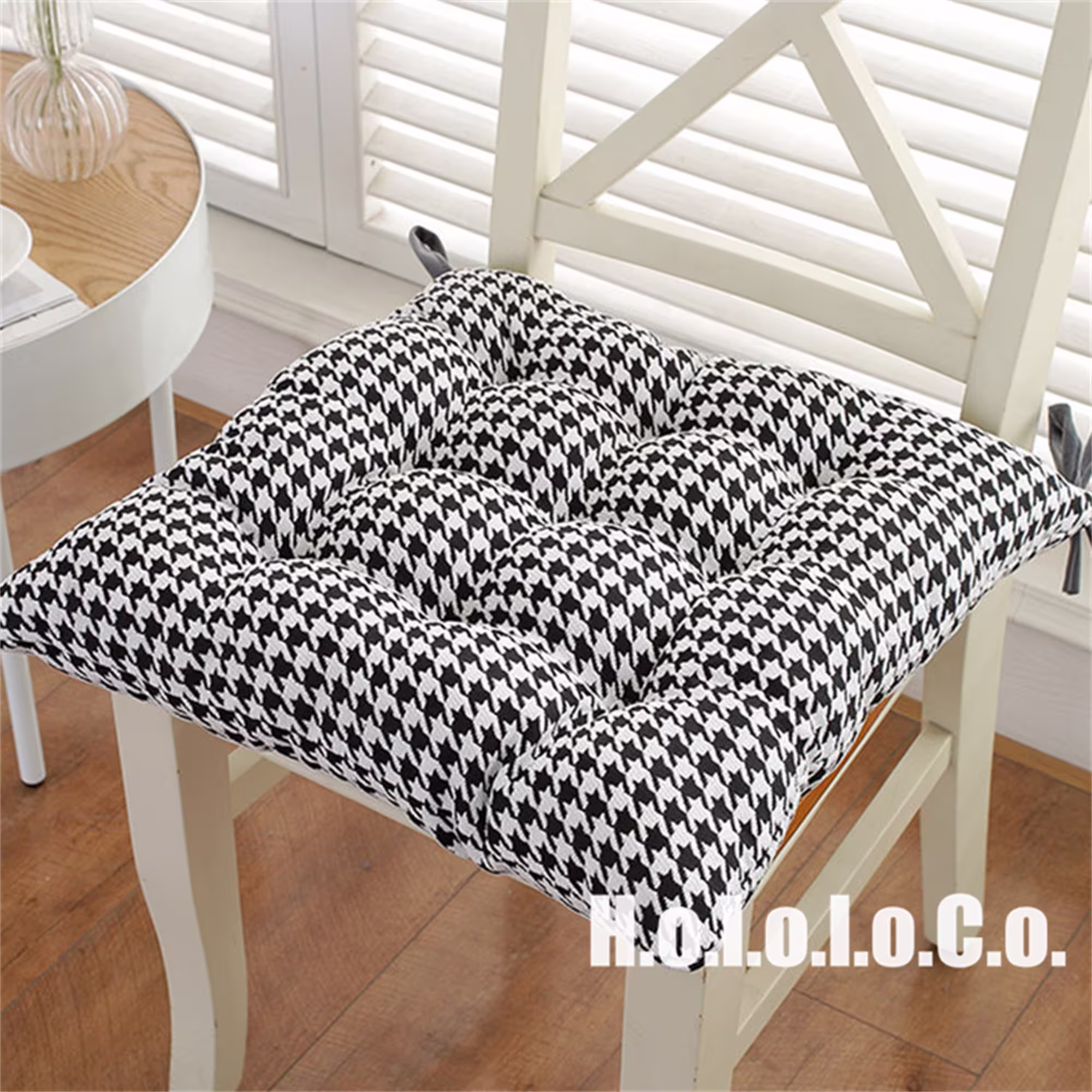 Multi-Colors 16/18/20''soft Swallow Gird Square Seat Pad With Ties, Chair Pad, Chair Cushion, Sofa Cushion, Office Cushion, Floor Cushion