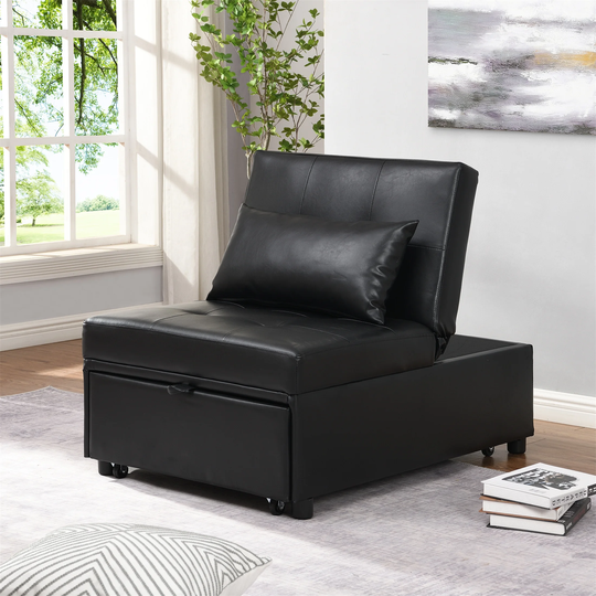 Sofa Convertible Sofa Bed Sleeper Sofa Daybed for Living Room Black