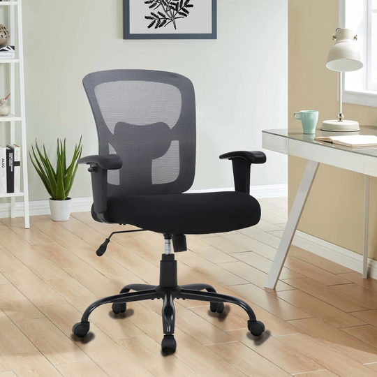 Big and Tall Office Ergonomic Mesh Swivel Executive Chair with Adjustable Arms And Lumbar Support Massage