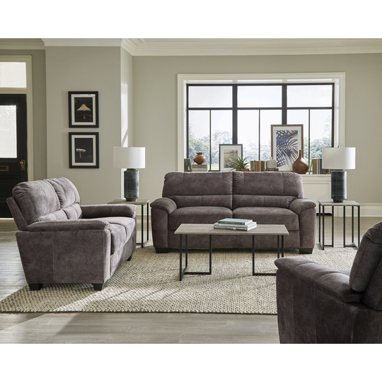 Hartsook Charcoal Grey Upholstered Pillow Top Arm Chair