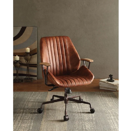 ACME Hamilton Office Chair in Cocoa Top Grain Leather