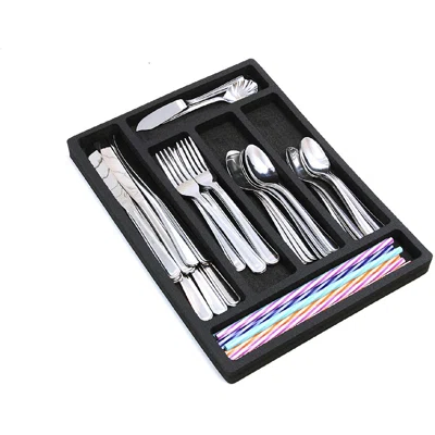 Deveda 1" H x 15" W x 11" D Flatware & Kitchen Utensils Drawer Organizer