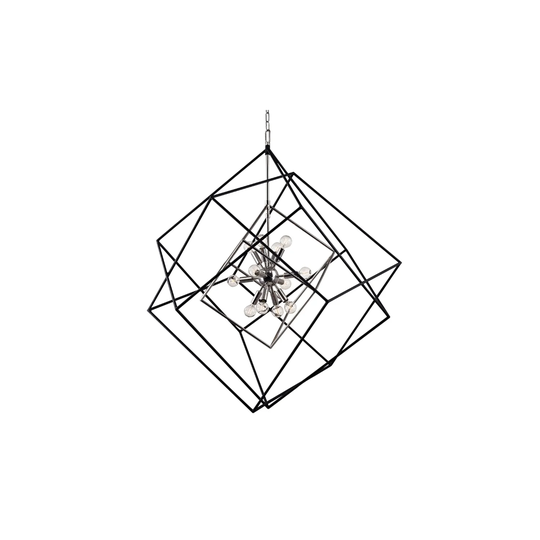 Hudson Valley Roundout 12-light Polished Nickel Pendant