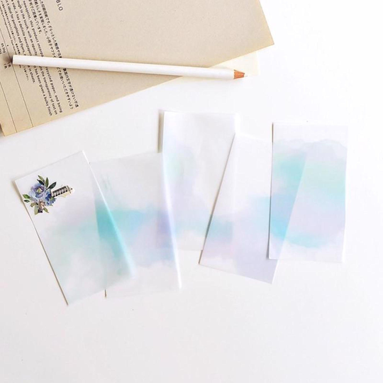 Mu| Vanilla Blue Sky| Dyeing Tracing Paper|Journal|Scrapbook|Bujo