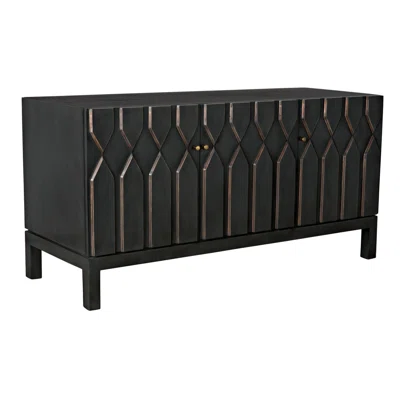 Anubis 60" Wide Mahogany Solid Wood Sideboard