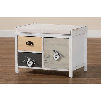 Alessandra Upholstered Drawer Storage Bench