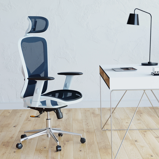 High Back Executive Mesh Office Chair with Arms, Headrest and Lumbar Support