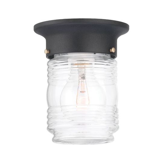 Park Avenue 1-Light Ceiling Lamp in Black