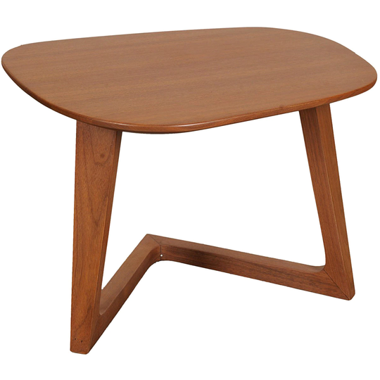 Aurelle Home Gideon Solid Walnut Modern Accent End Table - 17" x 24" x 18.5"