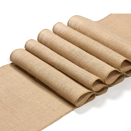 Burlap table runner 12x108 inches Long roll - TRUE 100% Jute table runner
