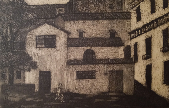 Morris Blackburn | American 1902-1979 "Los Arcos", Aquatint, C. 1940, Ed "3/30", Signed in Pencil, | Free Shipping